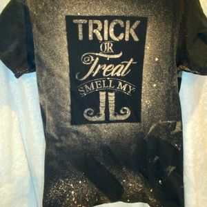 Bleached T-shirt - size small - handmade